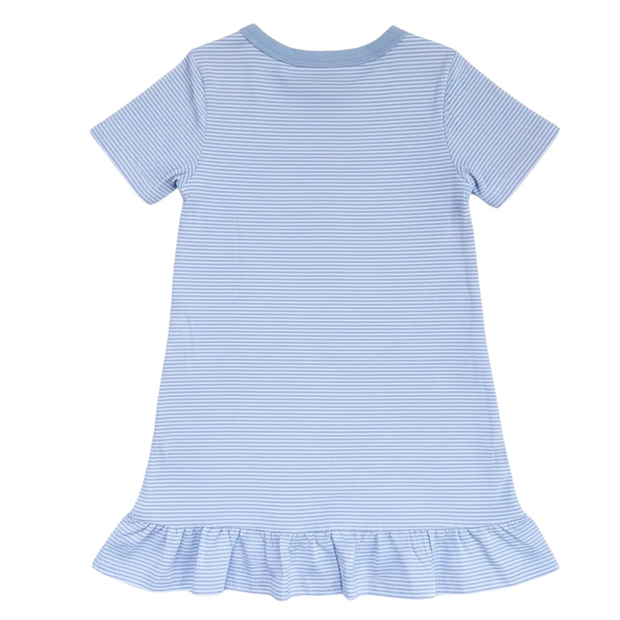 The Claire — Blue Micro Stripe