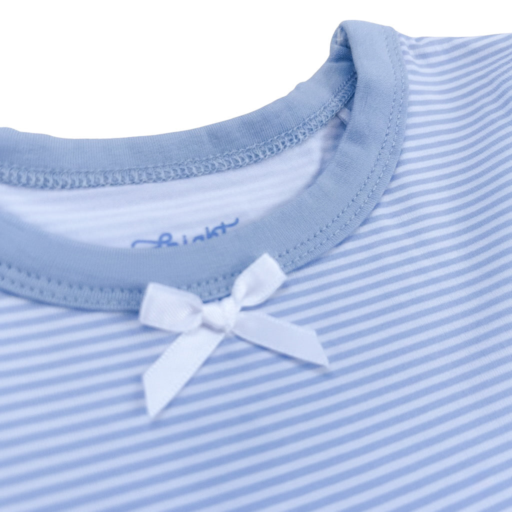 The Claire — Blue Micro Stripe